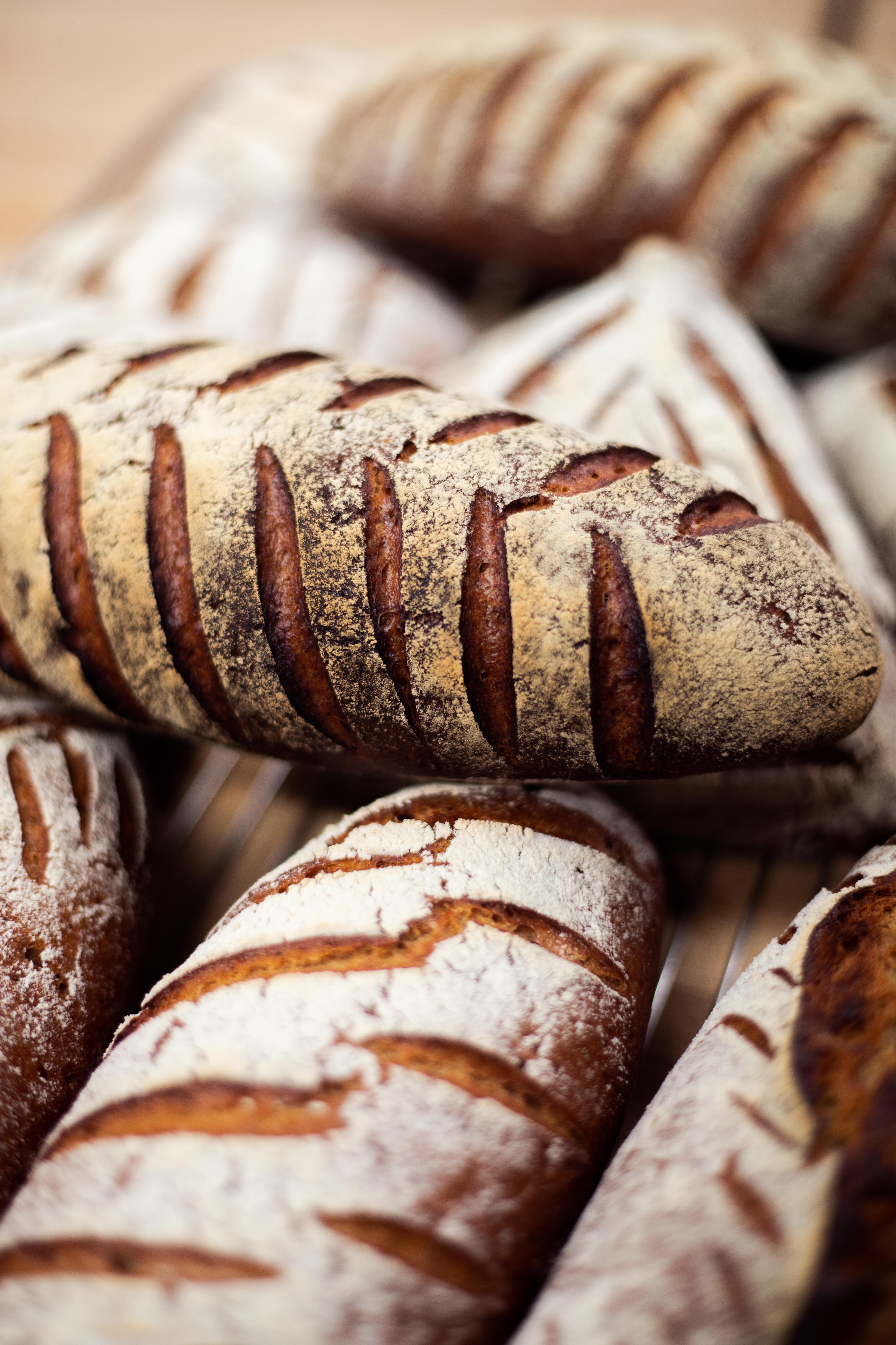 Photo au format portrait de plusieurs pain de sègle de Olivier Doublet de l'INBP de Rouen